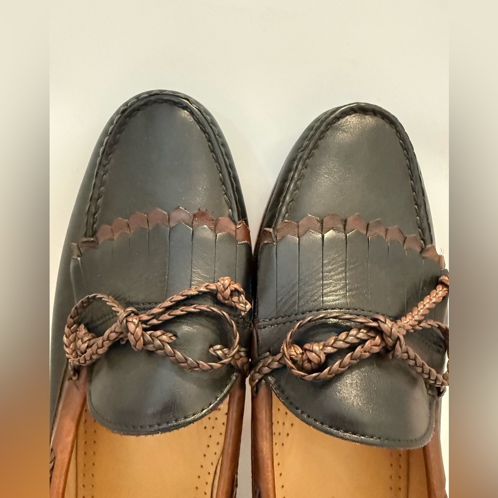 Allen Edmonds Woodstock Black & Brown Leather Braid Loafers sz 11.5 EEE - Picture 6 of 10